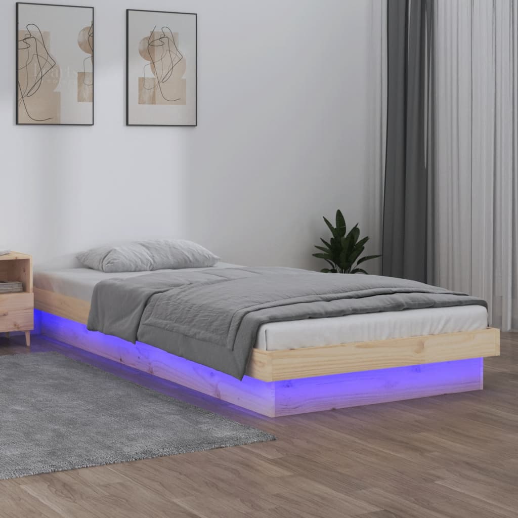 Giroletto con LED 75x190 cm Small Single in Legno Massello - homemem39