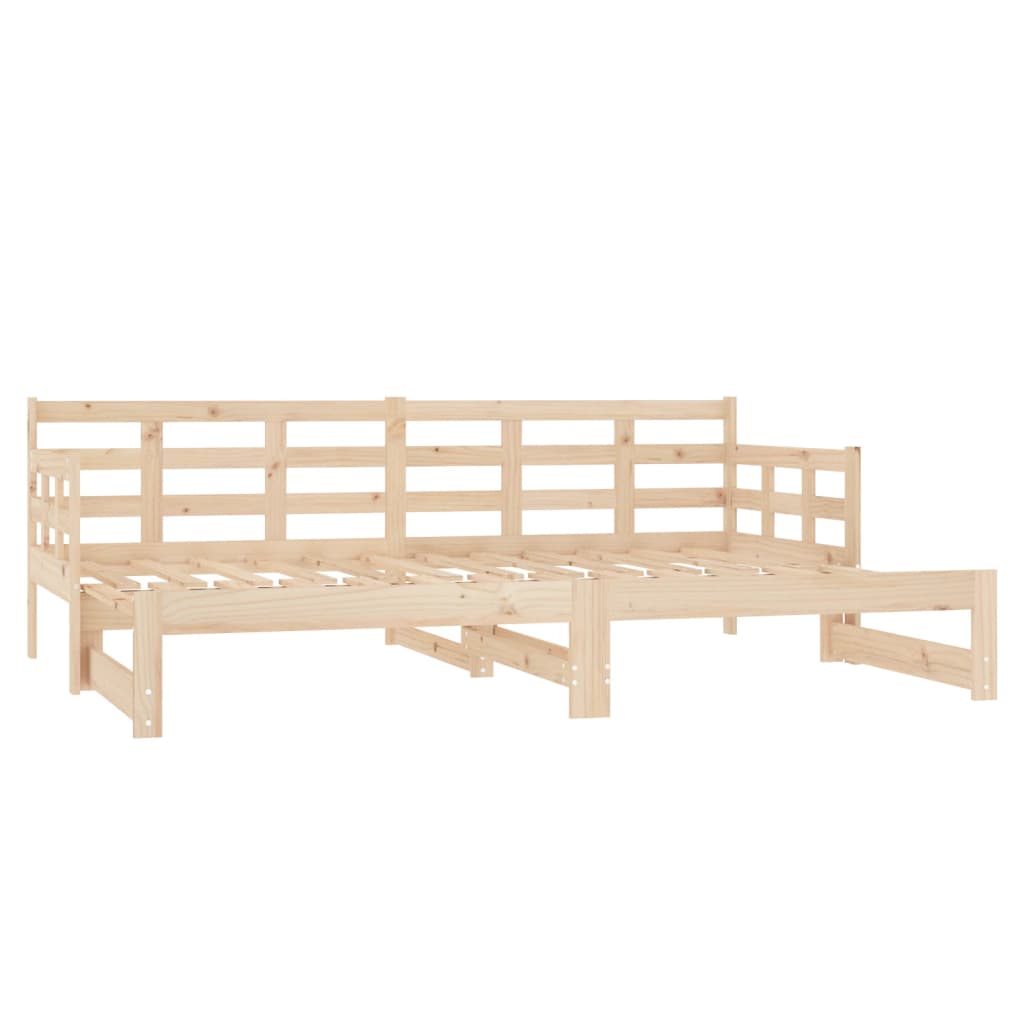 Dormeuse Estraibile in Legno Massello di Pino 2x(80x200) cm - homemem39