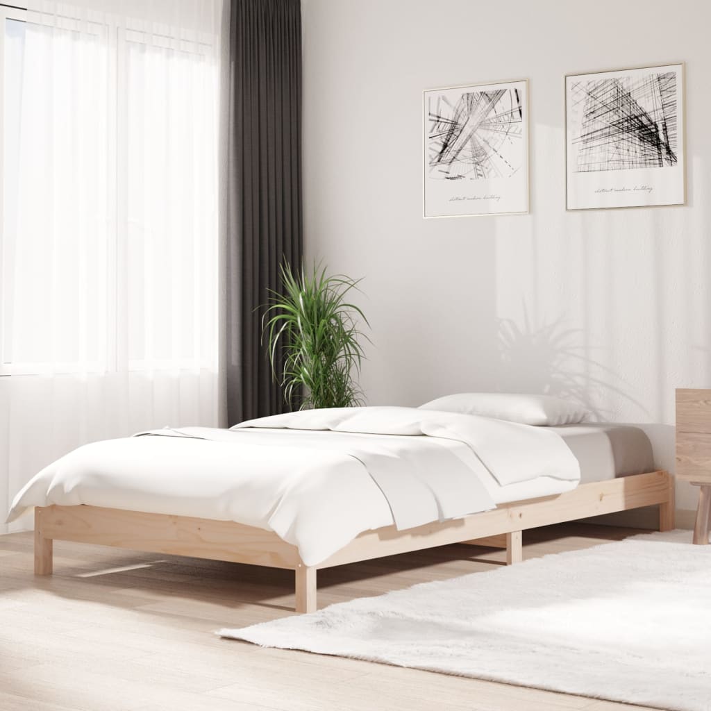 Letto Impilabile 100x200cm in Legno Massello di Pino - homemem39