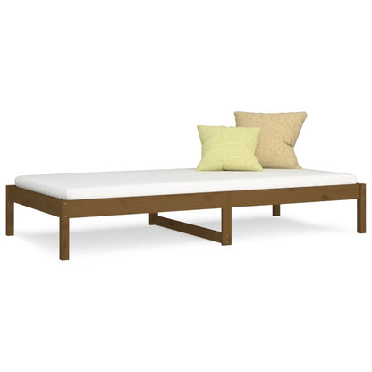 Dormeuse Marrone Miele 90x200 cm in Legno Massello di Pino - homemem39