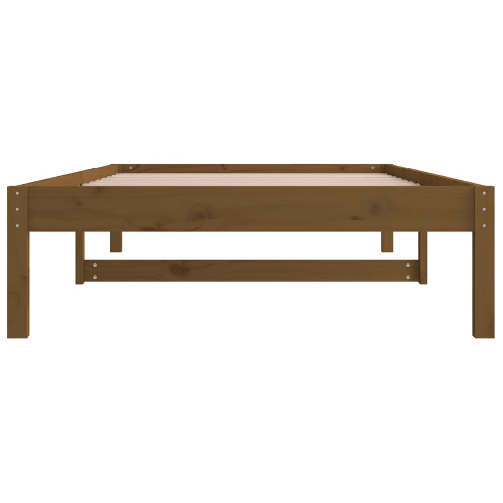 Dormeuse Marrone Miele 90x200 cm in Legno Massello di Pino - homemem39