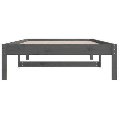 Dormeuse Grigia 90x190 cm 3FT Single in Legno Massello di Pino - homemem39