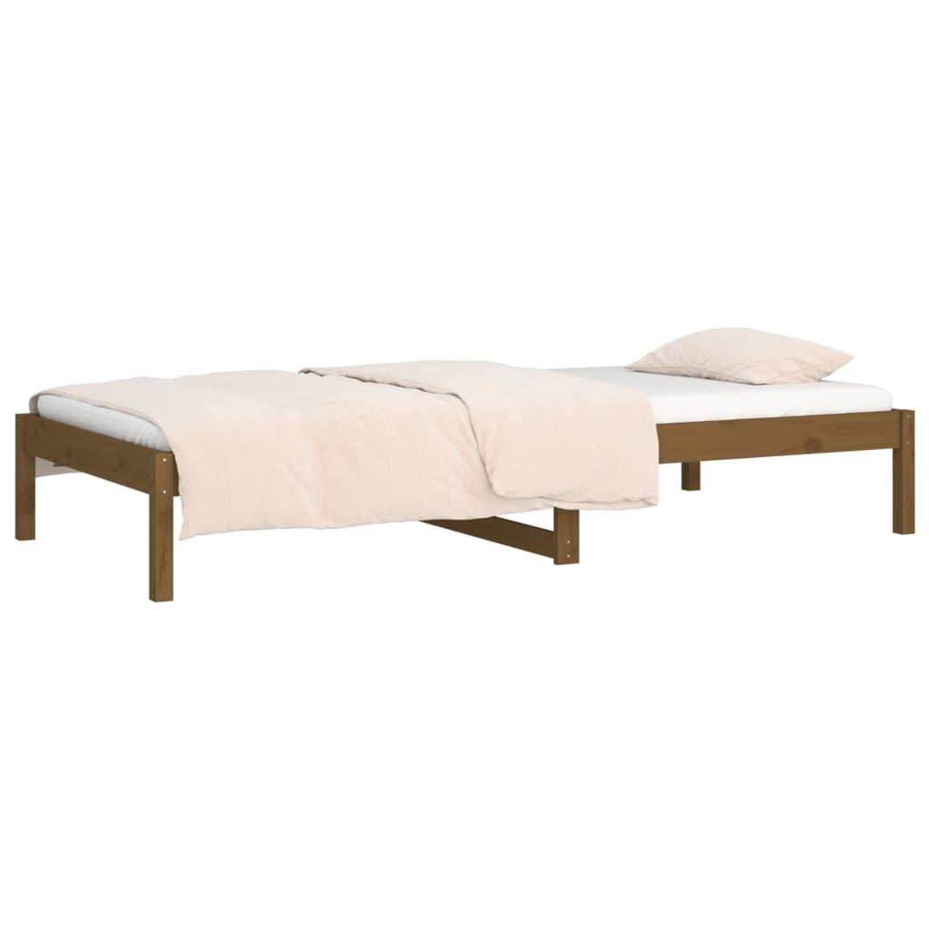 Dormeuse Miele 90x190 cm 3FT Single in Legno Massello di Pino - homemem39