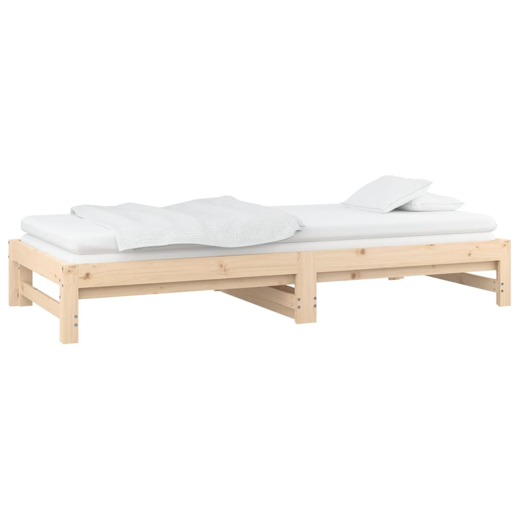 Dormeuse Estraibile 2x(90x200) cm Legno Massello di Pino - homemem39