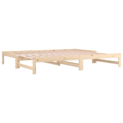 Dormeuse Estraibile 2x(90x200) cm Legno Massello di Pino - homemem39