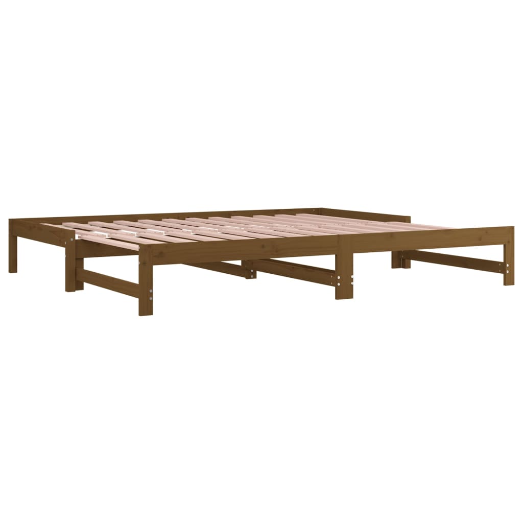 Dormeuse Estraibile Miele 2x(90x200) cm Legno Massello di Pino - homemem39