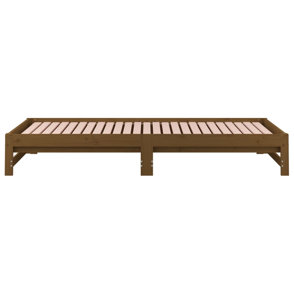 Dormeuse Estraibile Miele 2x(90x200) cm Legno Massello di Pino - homemem39