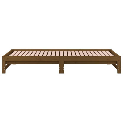 Dormeuse Estraibile Miele 2x(90x200) cm Legno Massello di Pino - homemem39