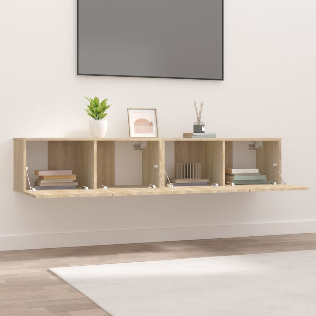 Mobili Porta TV 2 pz Rovere Sonoma 80x30x30cm Legno Multistrato - homemem39