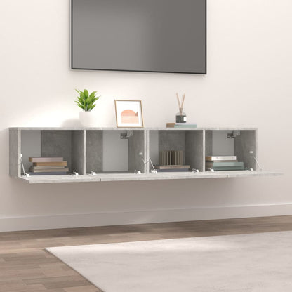 Mobili Porta TV 2pz Grigio Cemento 80x30x30cm Legno Multistrato - homemem39