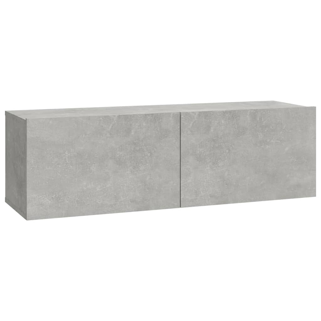 Mobili TV da Parete 2 pz Grigio Cemento 100x30x30 cm in Legno - homemem39