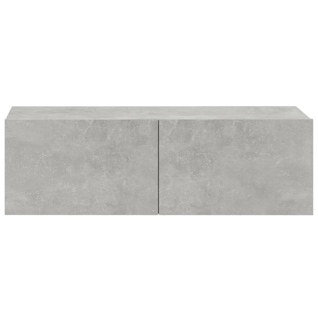 Mobili TV da Parete 2 pz Grigio Cemento 100x30x30 cm in Legno - homemem39