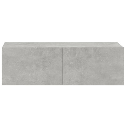 Mobili TV da Parete 2 pz Grigio Cemento 100x30x30 cm in Legno - homemem39