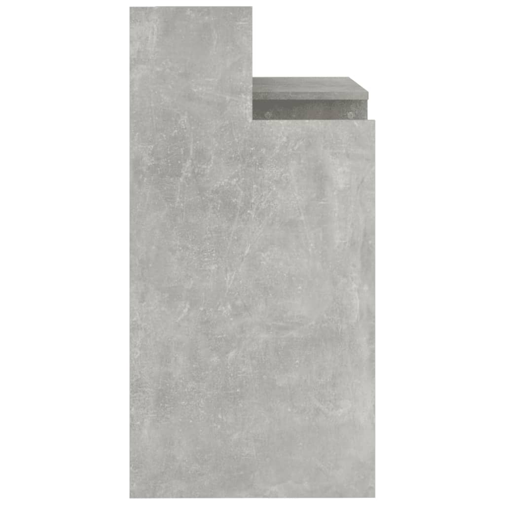 Scrivania con Luci LED Grigio Cemento 97x45x90cm in Multistrato - homemem39