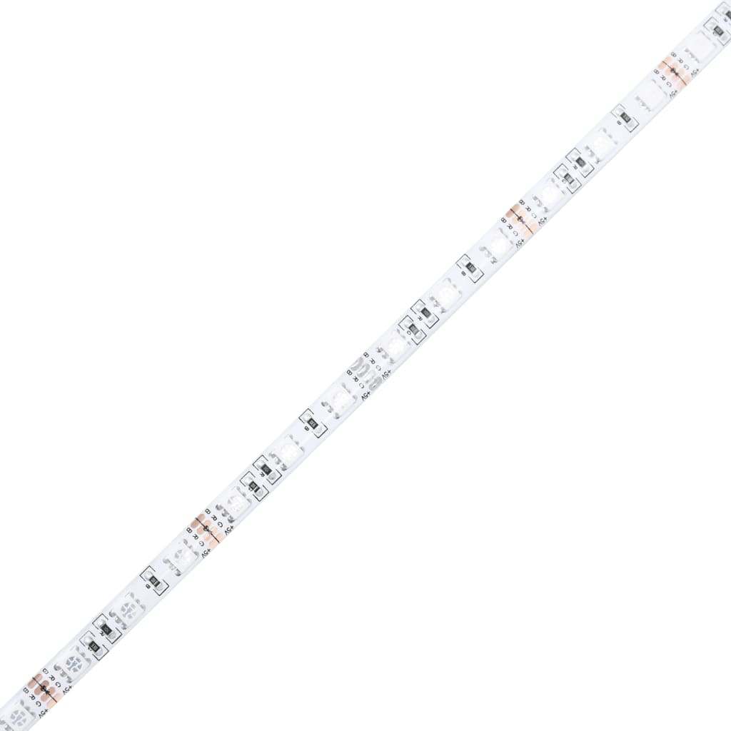 Scrivania con LED Bianco Lucido 97x45x90cm in Legno Multistrato - homemem39
