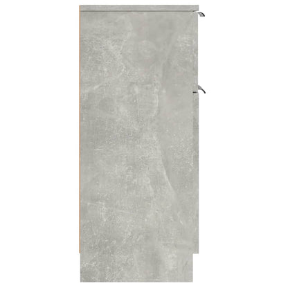 Credenze 2 pz Grigio Cemento 30x30x70 cm in Legno Multistrato - homemem39