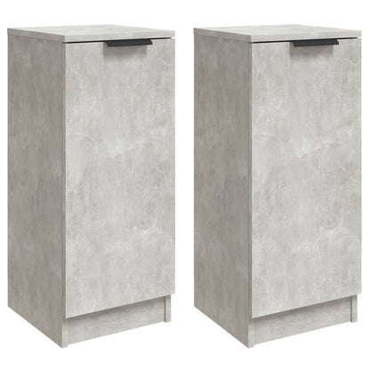 Credenze 2 pz Grigio Cemento 30x30x70 cm in Legno Multistrato - homemem39