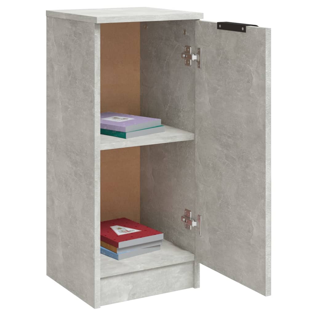 Credenze 2 pz Grigio Cemento 30x30x70 cm in Legno Multistrato - homemem39