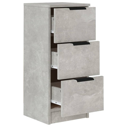 Credenze 2 pz Grigio Cemento 30x30x70 cm in Legno Multistrato - homemem39