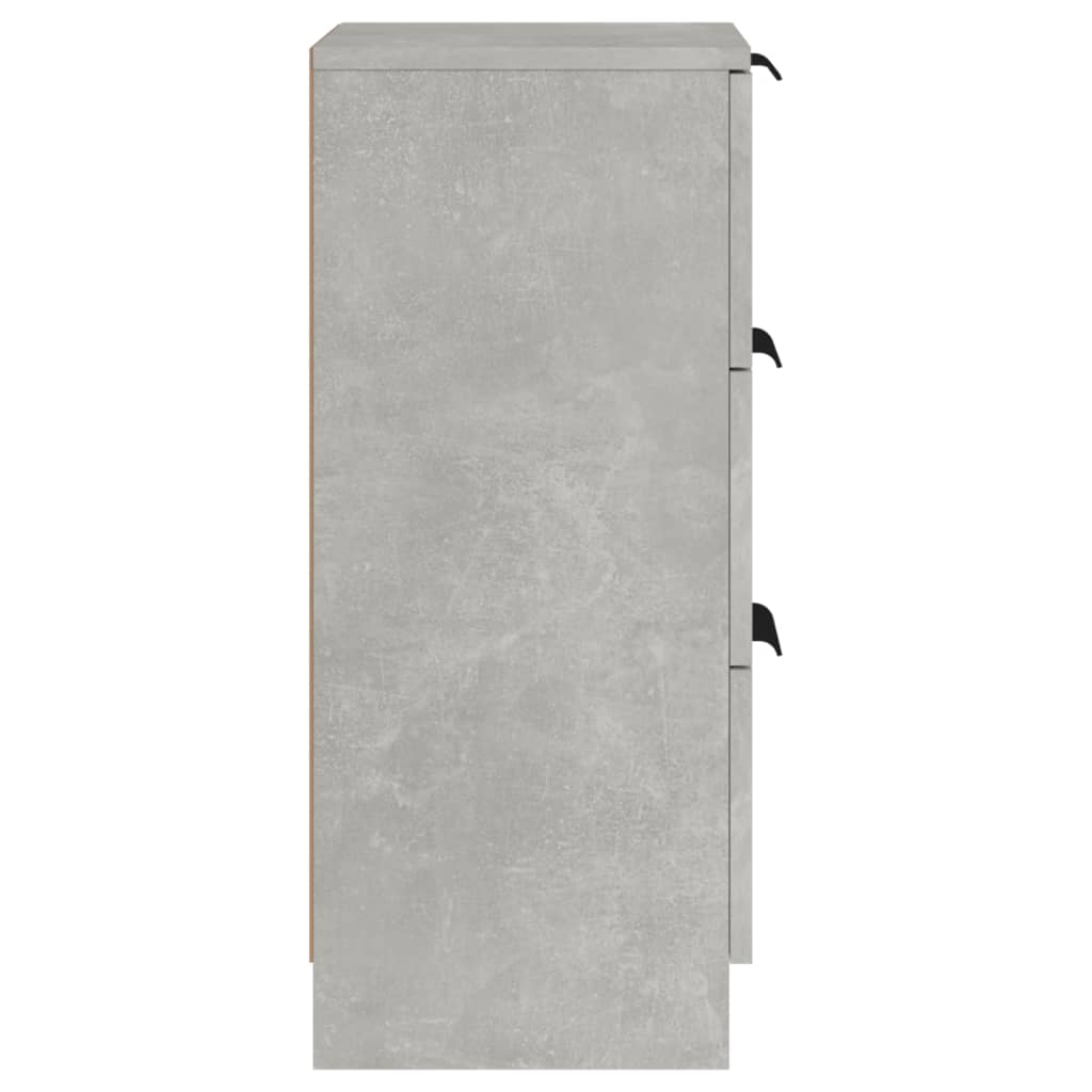 Credenze 2 pz Grigio Cemento 30x30x70 cm in Legno Multistrato - homemem39