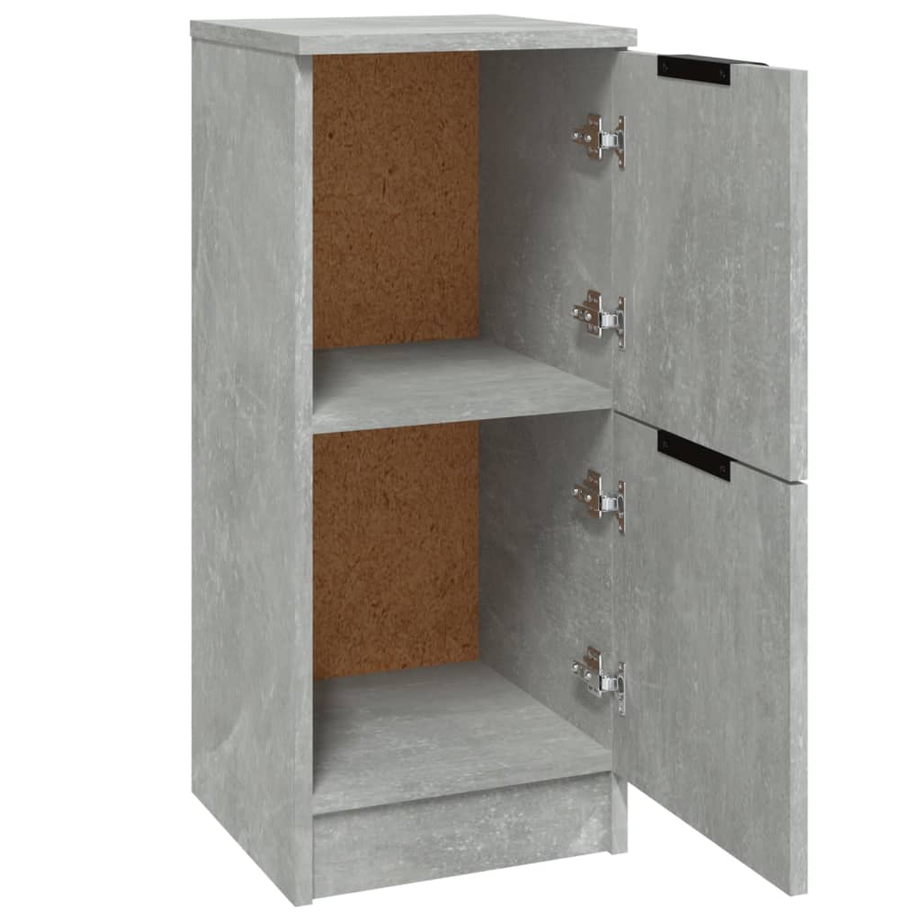 Credenze 2 pz Grigio Cemento 30x30x70 cm in Legno Multistrato - homemem39