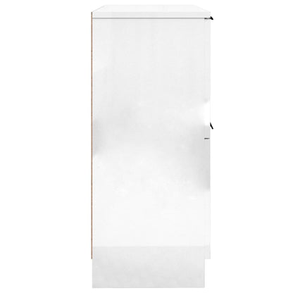 Credenza Bianco Lucido 30x30x70 cm in Legno Multistrato - homemem39
