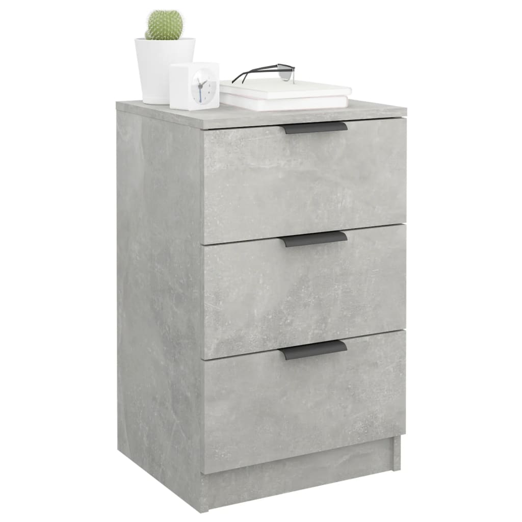 Comodini 2 pz Grigio Cemento 40x36x65 cm - homemem39