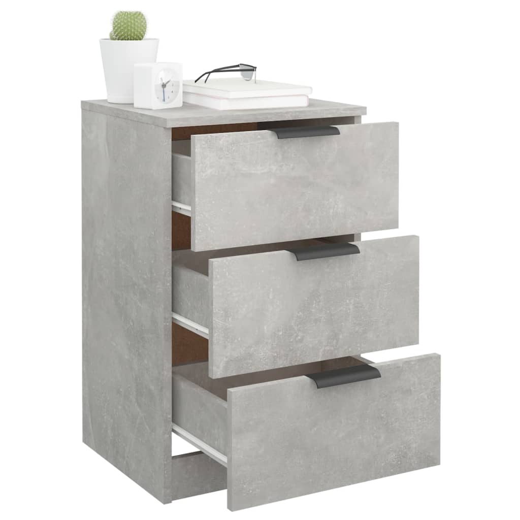 Comodini 2 pz Grigio Cemento 40x36x65 cm - homemem39