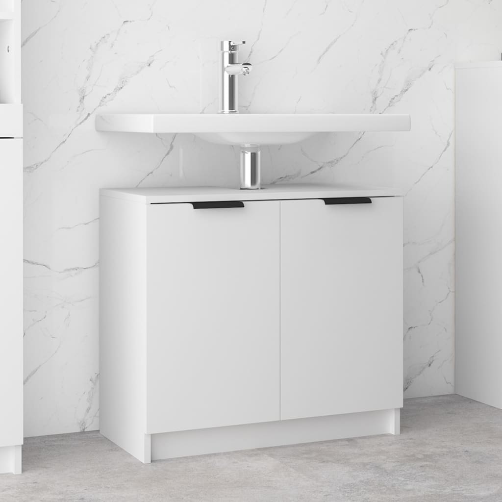 Armadietto da Bagno Bianco 64,5x33,5x59 cm in Legno Multistrato - homemem39