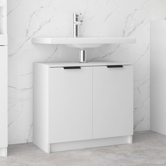 Armadietto da Bagno Bianco 64,5x33,5x59 cm in Legno Multistrato - homemem39