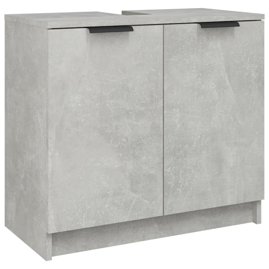 Mobile Bagno Grigio Cemento 64,5x33,5x59cm in Legno Multistrato - homemem39