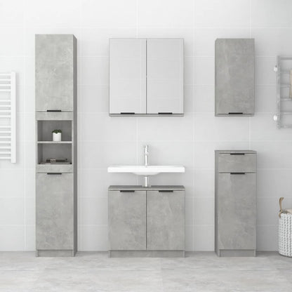 Mobile Bagno Grigio Cemento 64,5x33,5x59cm in Legno Multistrato - homemem39