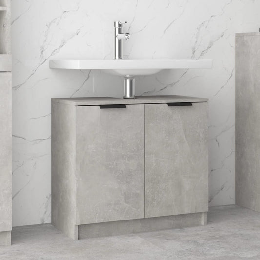 Mobile Bagno Grigio Cemento 64,5x33,5x59cm in Legno Multistrato - homemem39