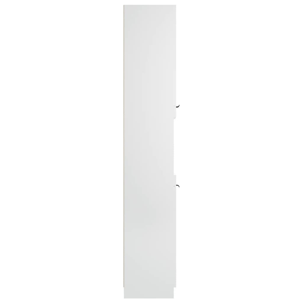 Armadietto da Bagno Bianco 32x34x188,5 cm in Legno Multistrato - homemem39