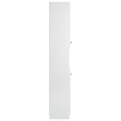 Armadietto da Bagno Bianco 32x34x188,5 cm in Legno Multistrato - homemem39