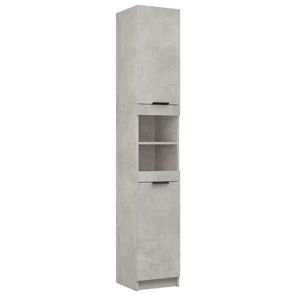 Mobile da Bagno Grigio Cemento 32x34x188,5 cm Legno Multistrato - homemem39