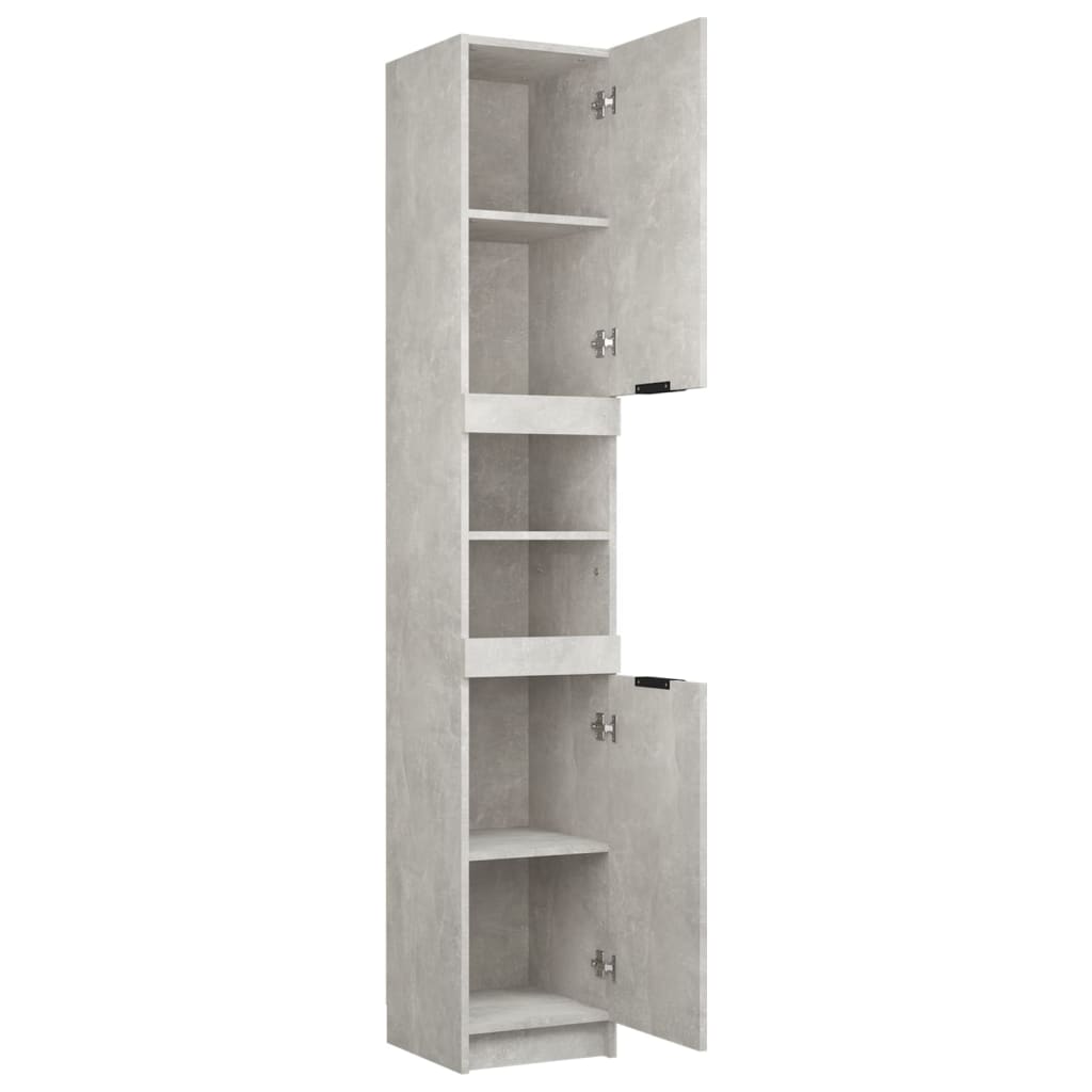 Mobile da Bagno Grigio Cemento 32x34x188,5 cm Legno Multistrato - homemem39