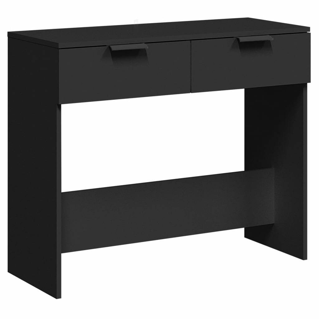 Tavolino Consolle Nero 90x36x75 cm in Legno Multistrato - homemem39