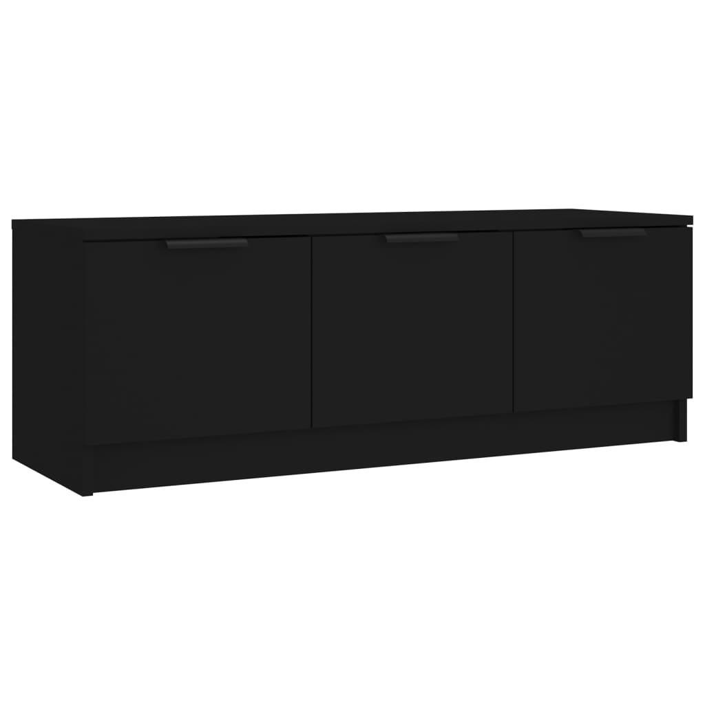 Mobile Porta TV Nero 102x35x36,5 cm in Legno Multistrato - homemem39