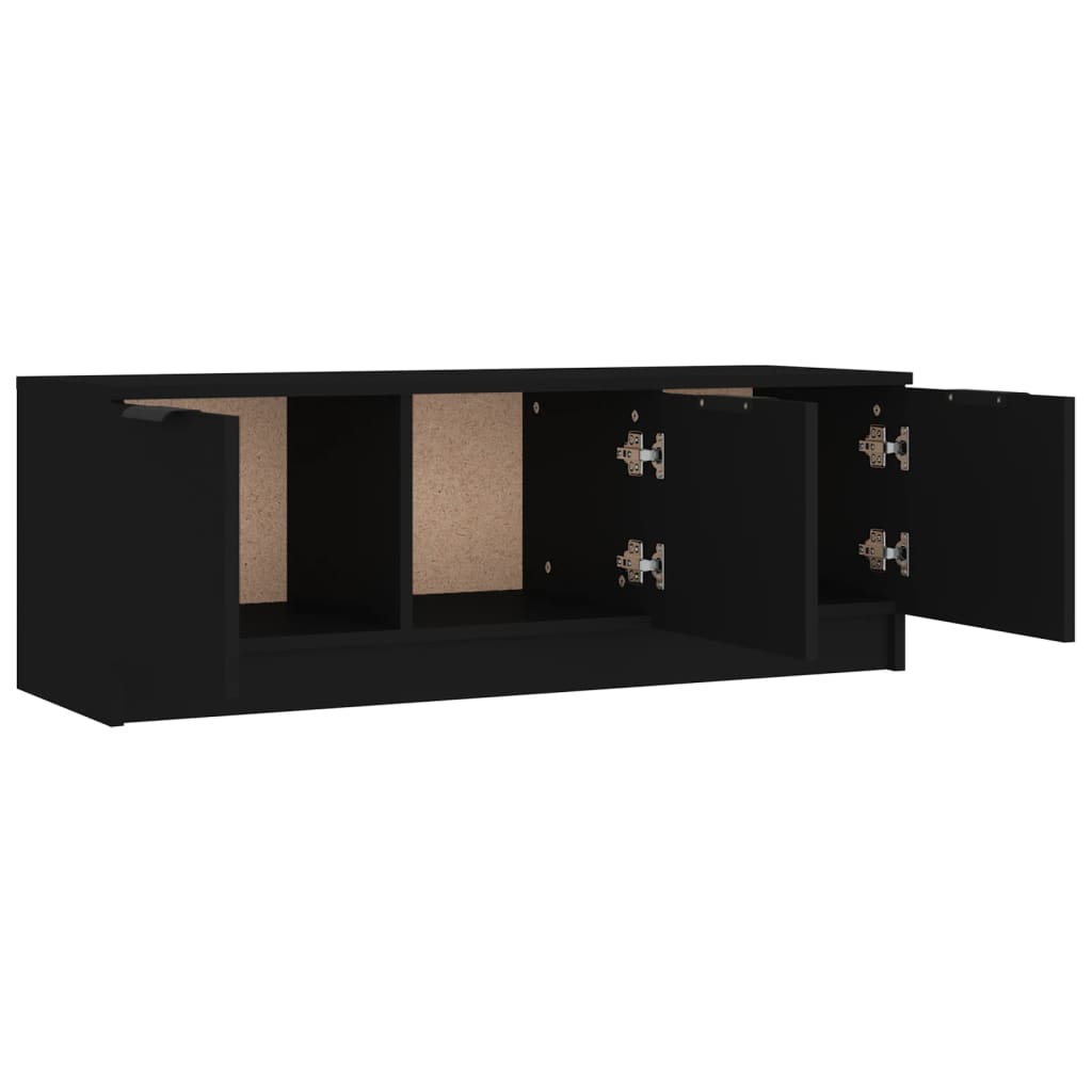 Mobile Porta TV Nero 102x35x36,5 cm in Legno Multistrato - homemem39