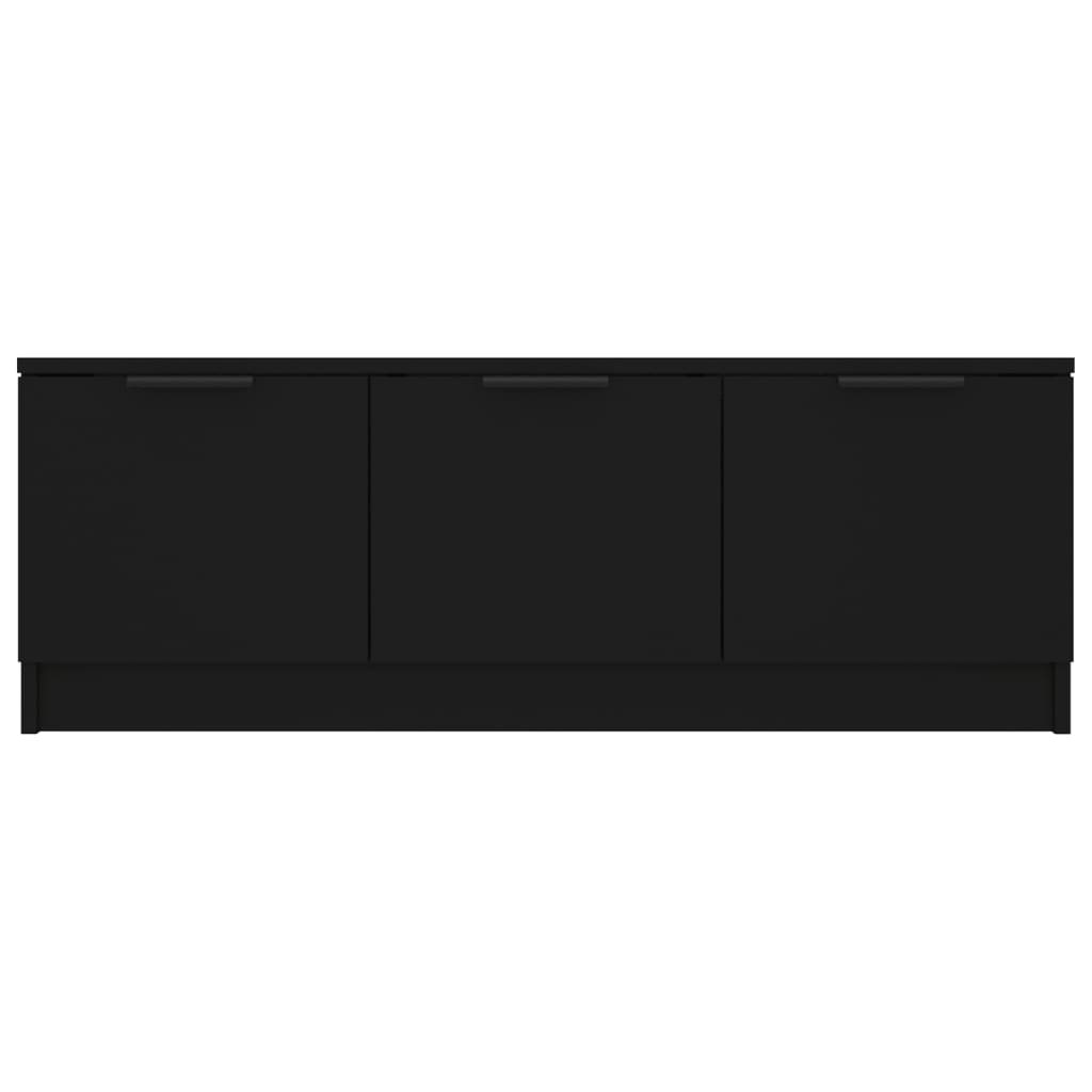 Mobile Porta TV Nero 102x35x36,5 cm in Legno Multistrato - homemem39