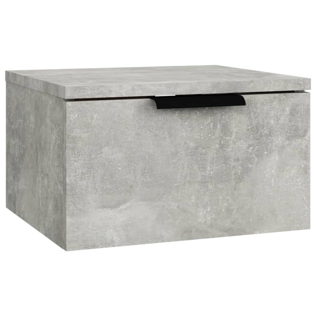 Comodino a Muro Grigio Cemento 34x30x20 cm - homemem39