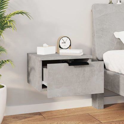 Comodino a Muro Grigio Cemento 34x30x20 cm - homemem39