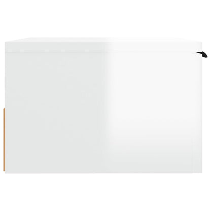 Comodini a Muro 2 pz Bianco Lucido 34x30x20 cm - homemem39