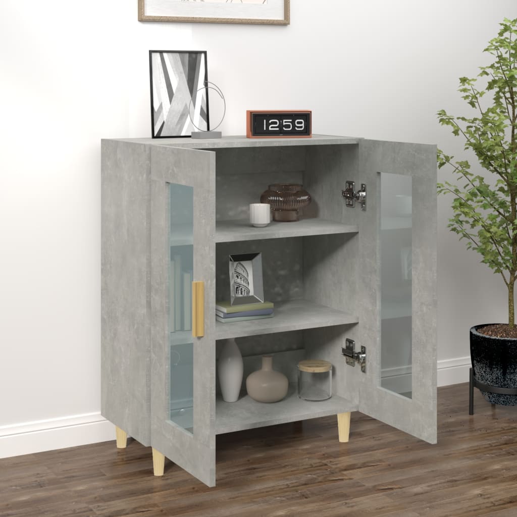 Credenza Grigio Cemento 69,5x34x90 cm in Legno Multistrato - homemem39