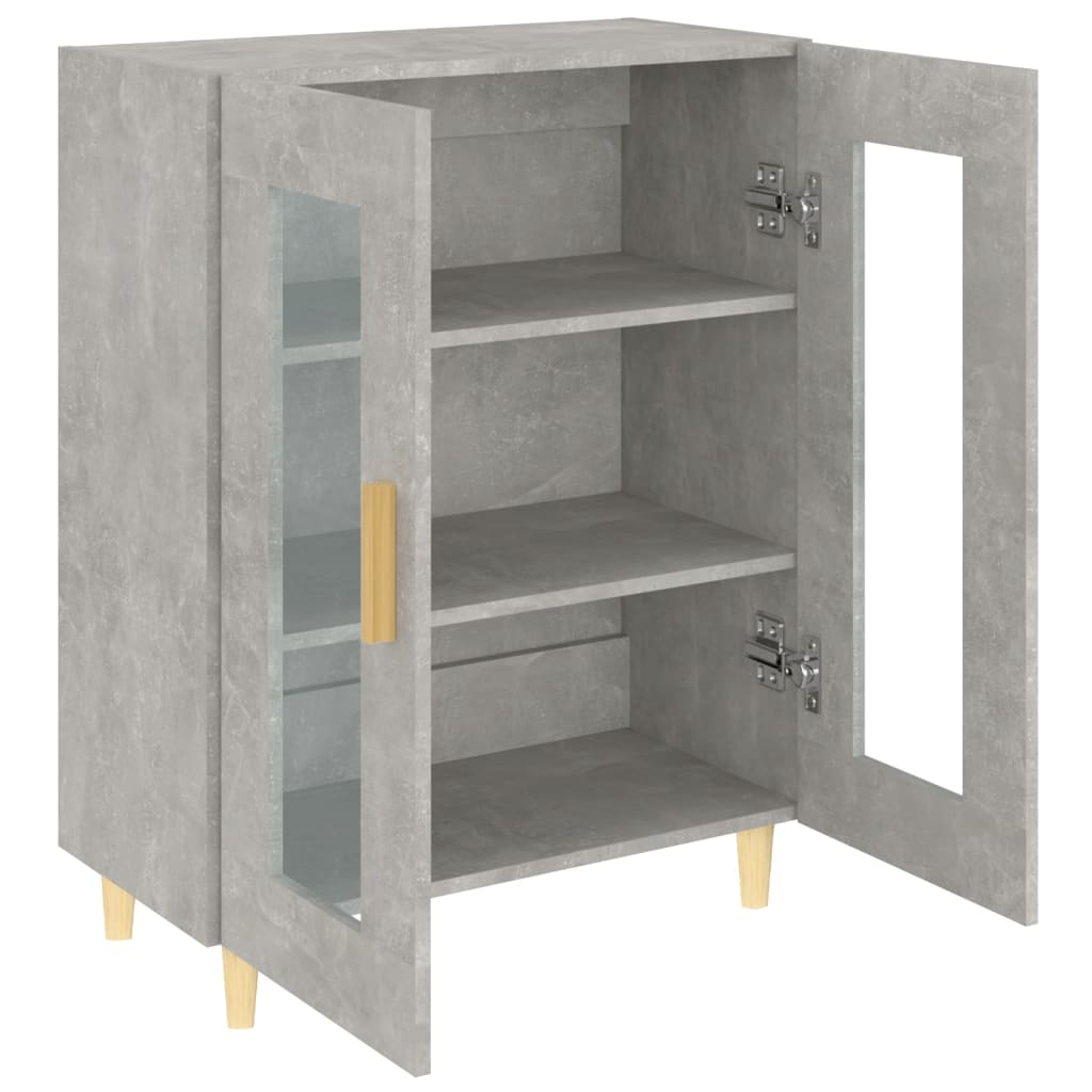 Credenza Grigio Cemento 69,5x34x90 cm in Legno Multistrato - homemem39