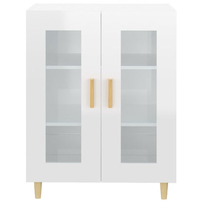 Credenza 69,5x34x90 cm in Legno Multistrato Bianco Lucido - homemem39