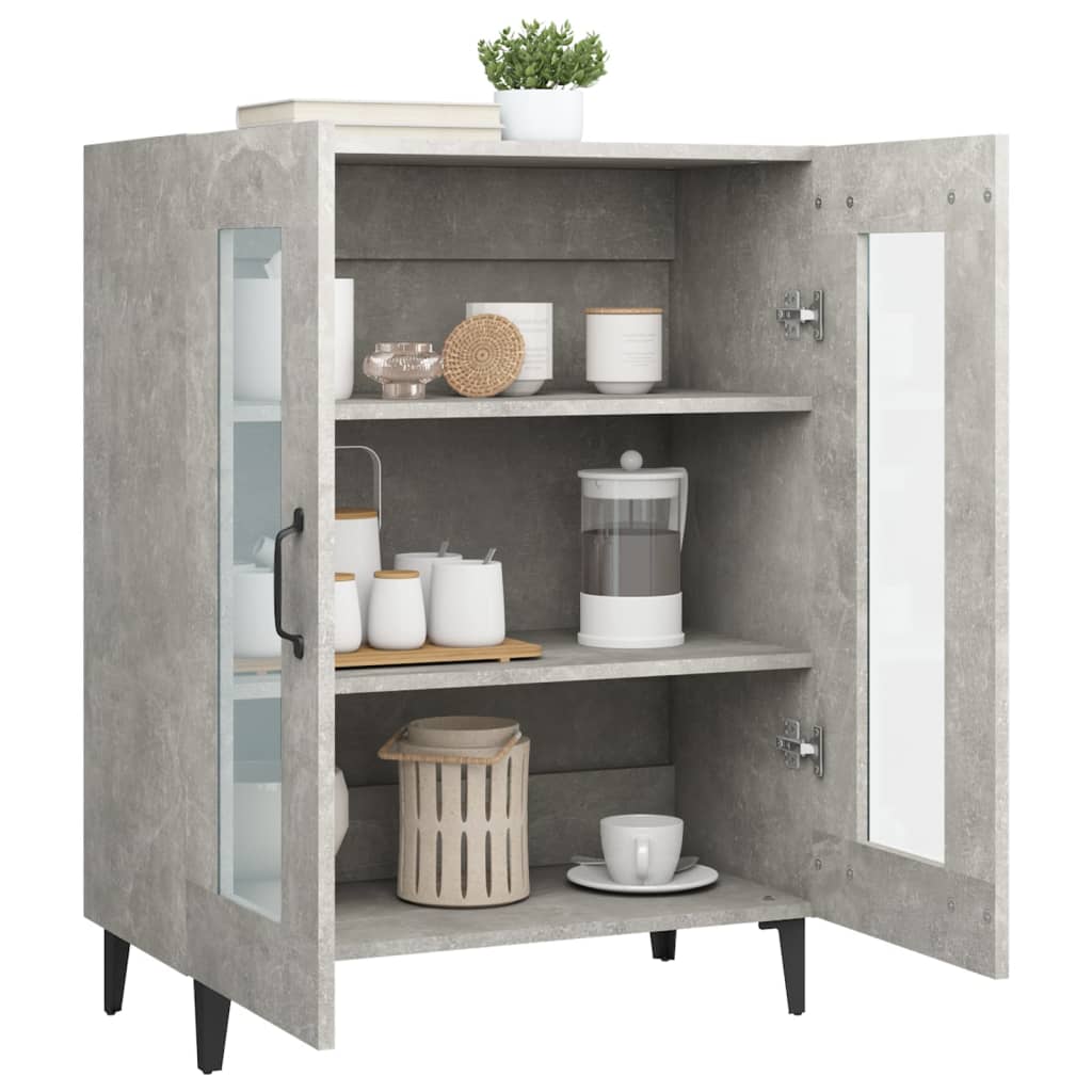 Credenza Grigio Cemento 69,5x34x90 cm in Legno Multistrato - homemem39