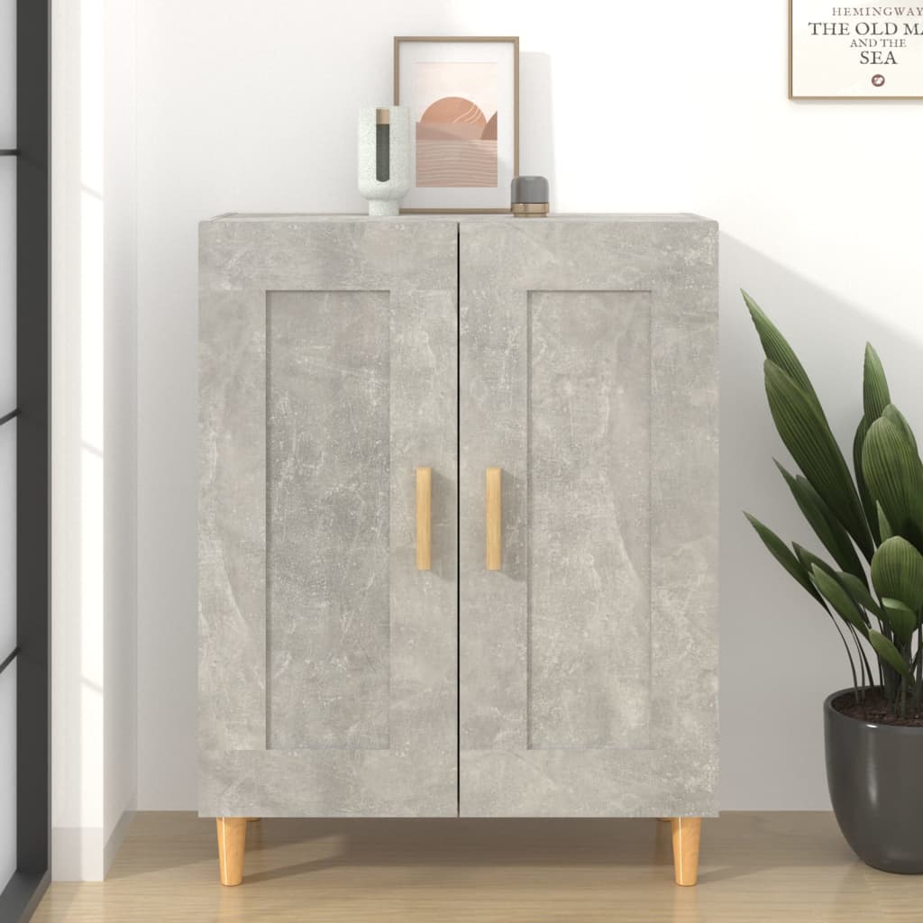 Credenza Grigio Cemento 69,5x34x90 cm in Legno Multistrato - homemem39