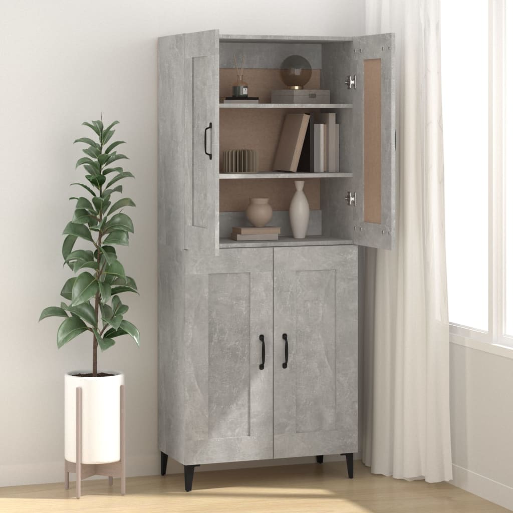 Credenza Grigio Cemento 69,5x34x90 cm in Legno Multistrato - homemem39